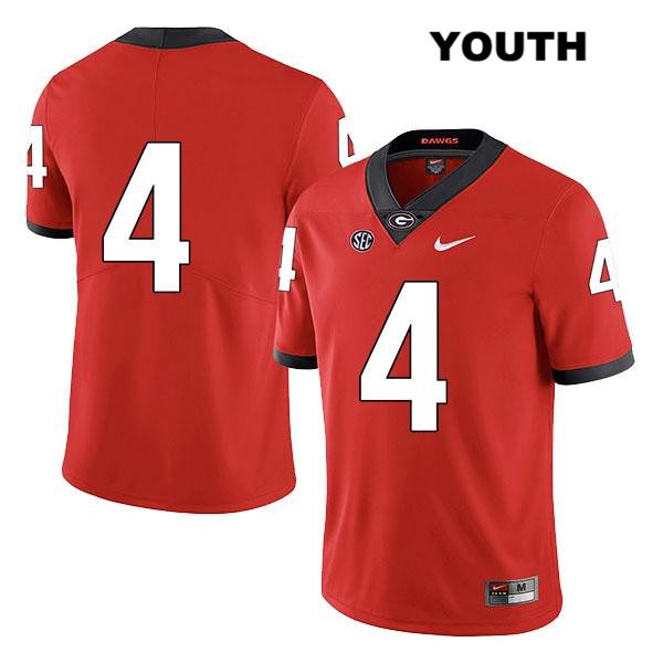 Georgia Bulldogs Youth James Cook #4 NCAA No Name Legend Authentic Red Nike Stitched College Football Jersey KEL5656SQ